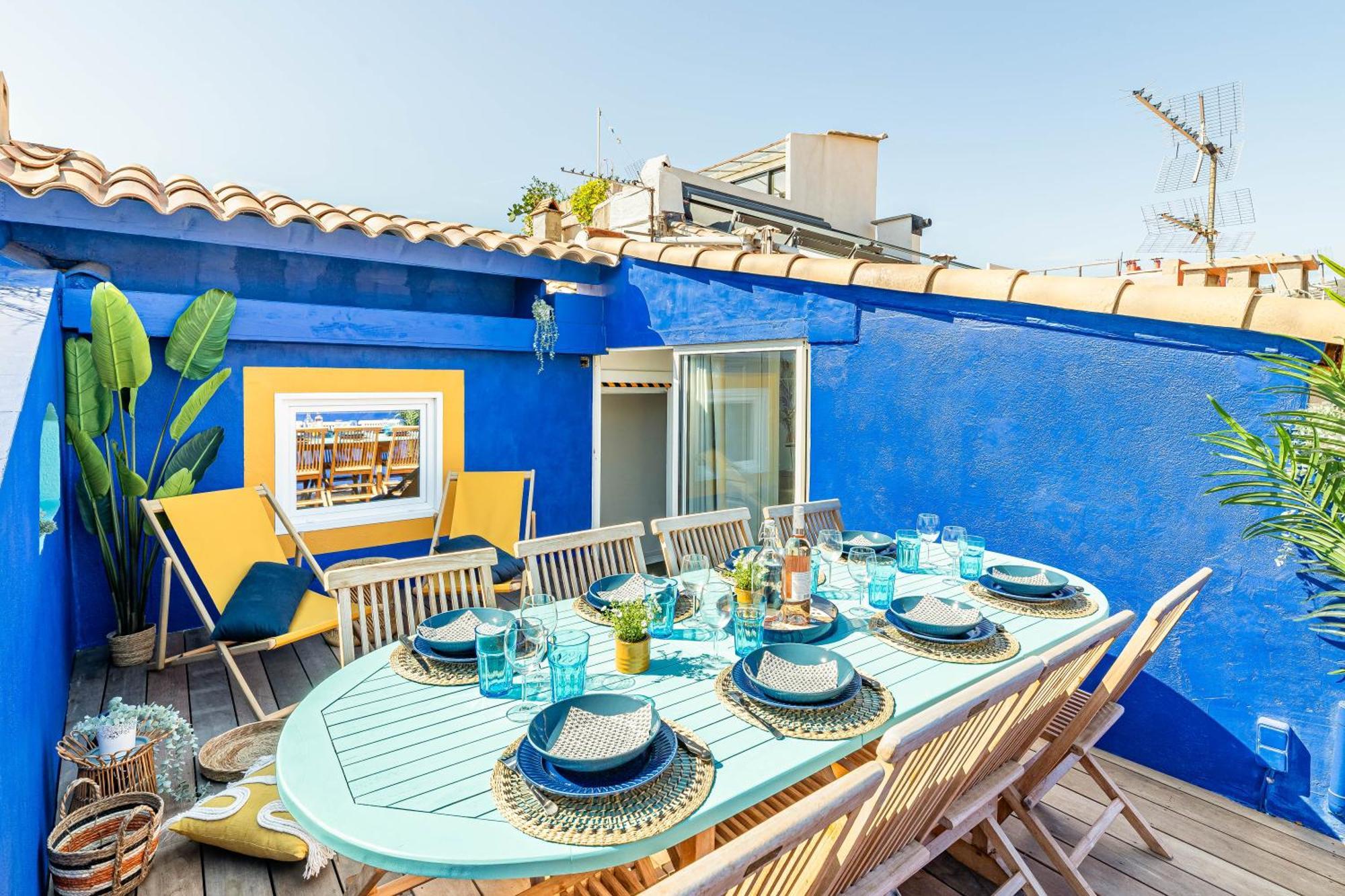 Casa Azul - Magnifique Duplex Coeur Historique 4 Chambres Avec Terrasse Vue Mer 拉西约塔 外观 照片